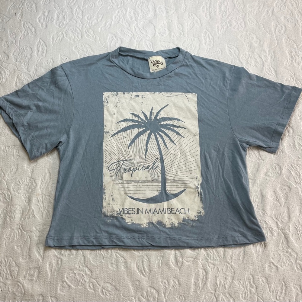 Dirtee Laundry women X small Miami Graphic top